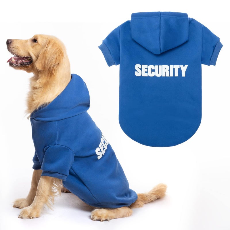 BINGPET Security Dog Hoodies Puppy Sweater Cold Weather Dog Coats Soft Brushed Fleece Pet Clothes Hooded Sweatshirt for Dog Cat - Image 1